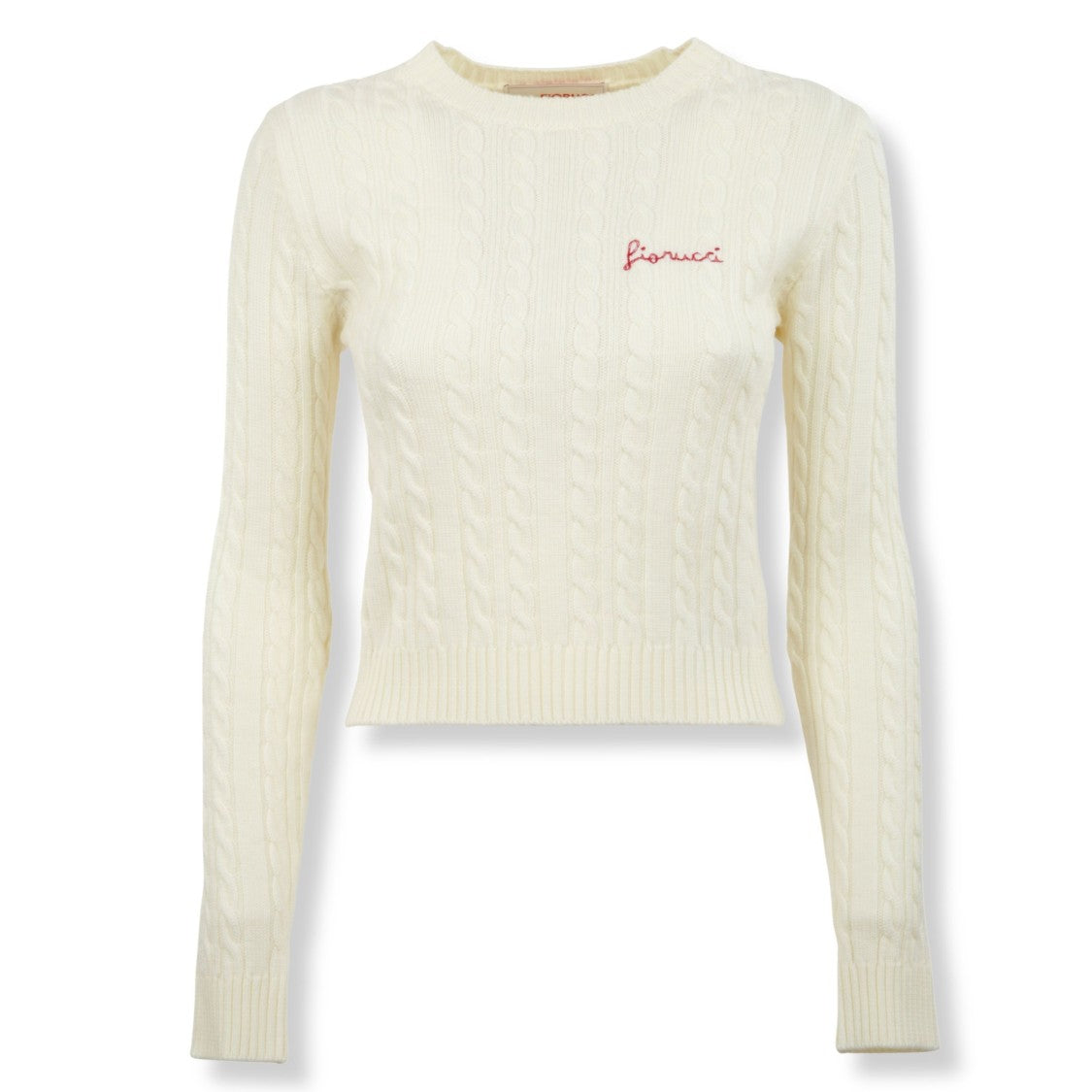 Fiorucci Cable Knit Crew Neck Sweater