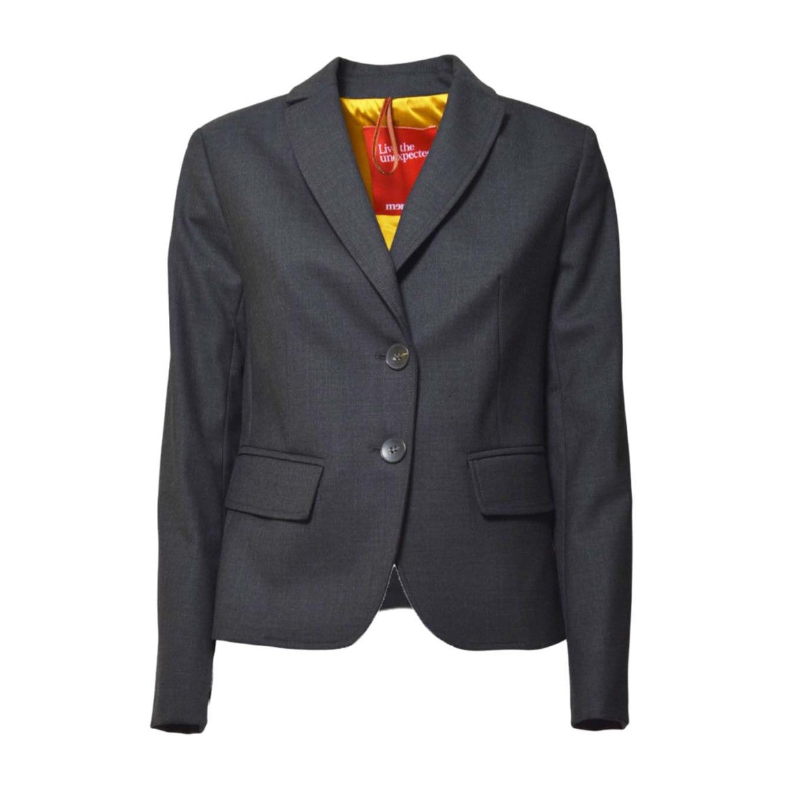 Merci Sleek Anthracite Jacket With Modern Cut And Fitted Silhouette