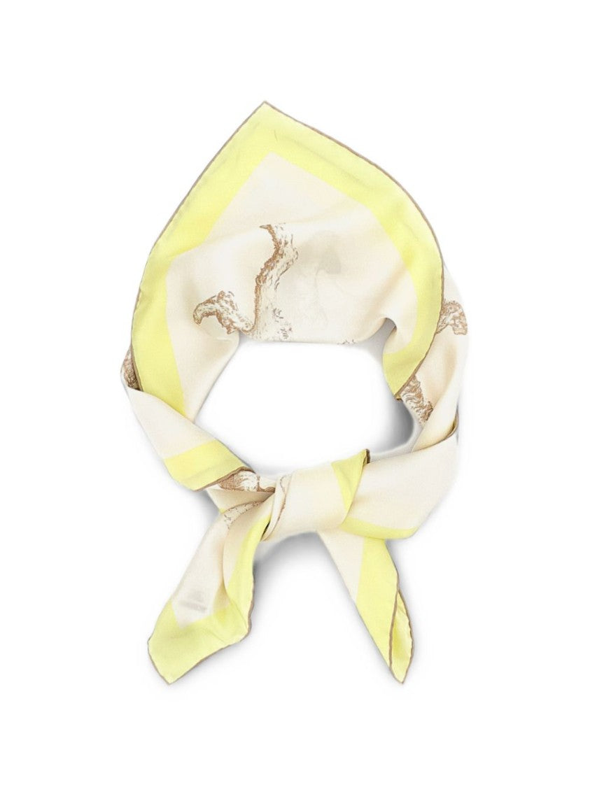 Jacquemus Rectangular Silk And Nylon Scarf With Illustrative Poodles