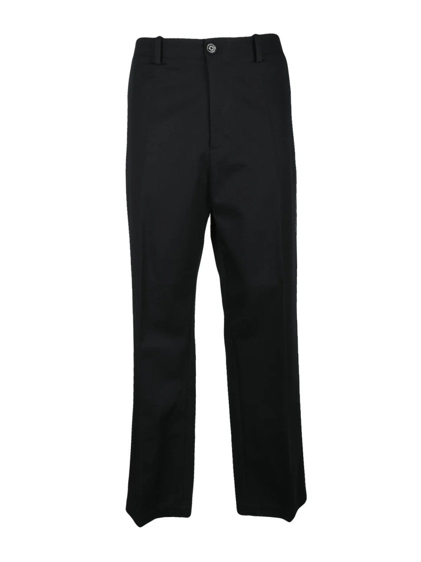 7 Moncler X Fujiwara Black Straight-Leg Medium Waist Cotton Chino Pants