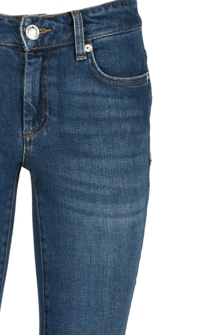 Sportmax Blue Cotton Elastane Women's Slim Fit Jeans