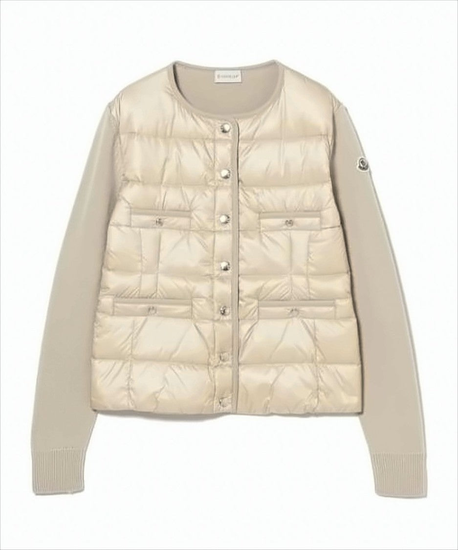 Moncler Quilted Wool Blend Cardigan