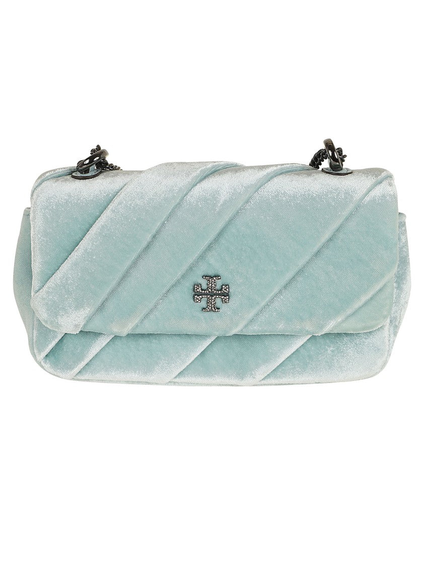 Tory Burch Blue Kira Lamb Leather Handbag