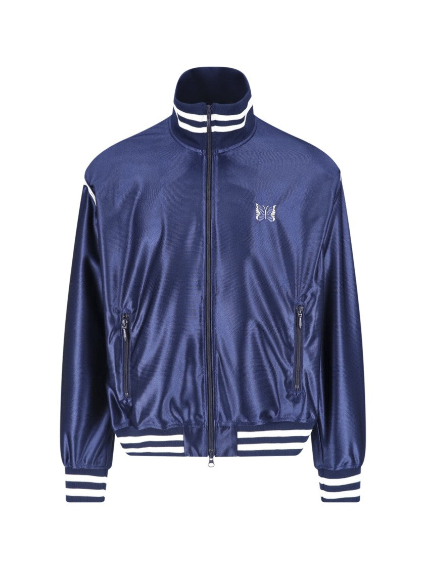 Needles Navy High Collar Butterfly Track Jacket