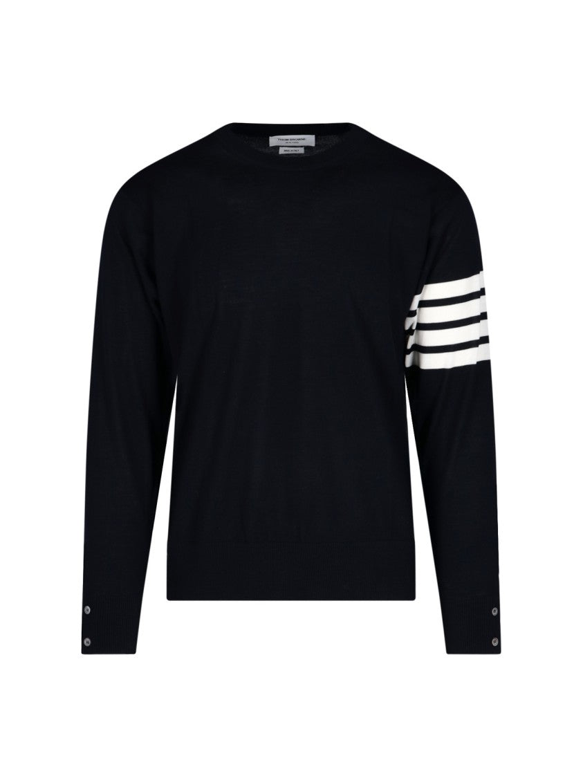 Thom Browne Wool Sweater "4-Bar" – Navy