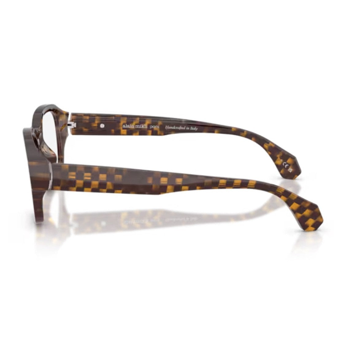 Alain Mikli Havana A03512m Acetate Geometric Square Sunglasses