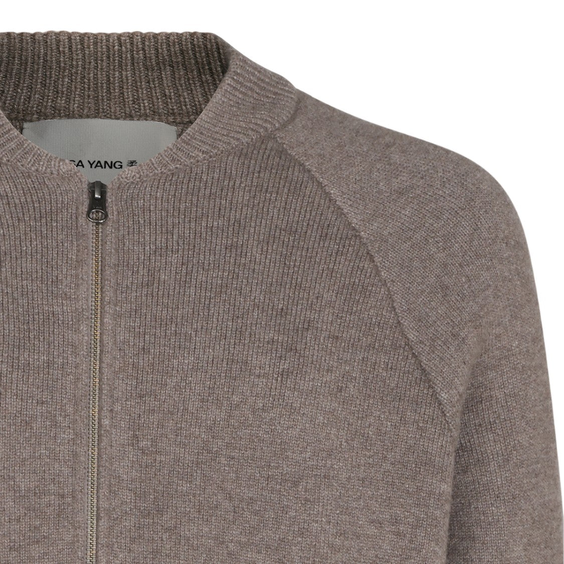 Lisa Yang Full-Zip Smooth Knit Sweater