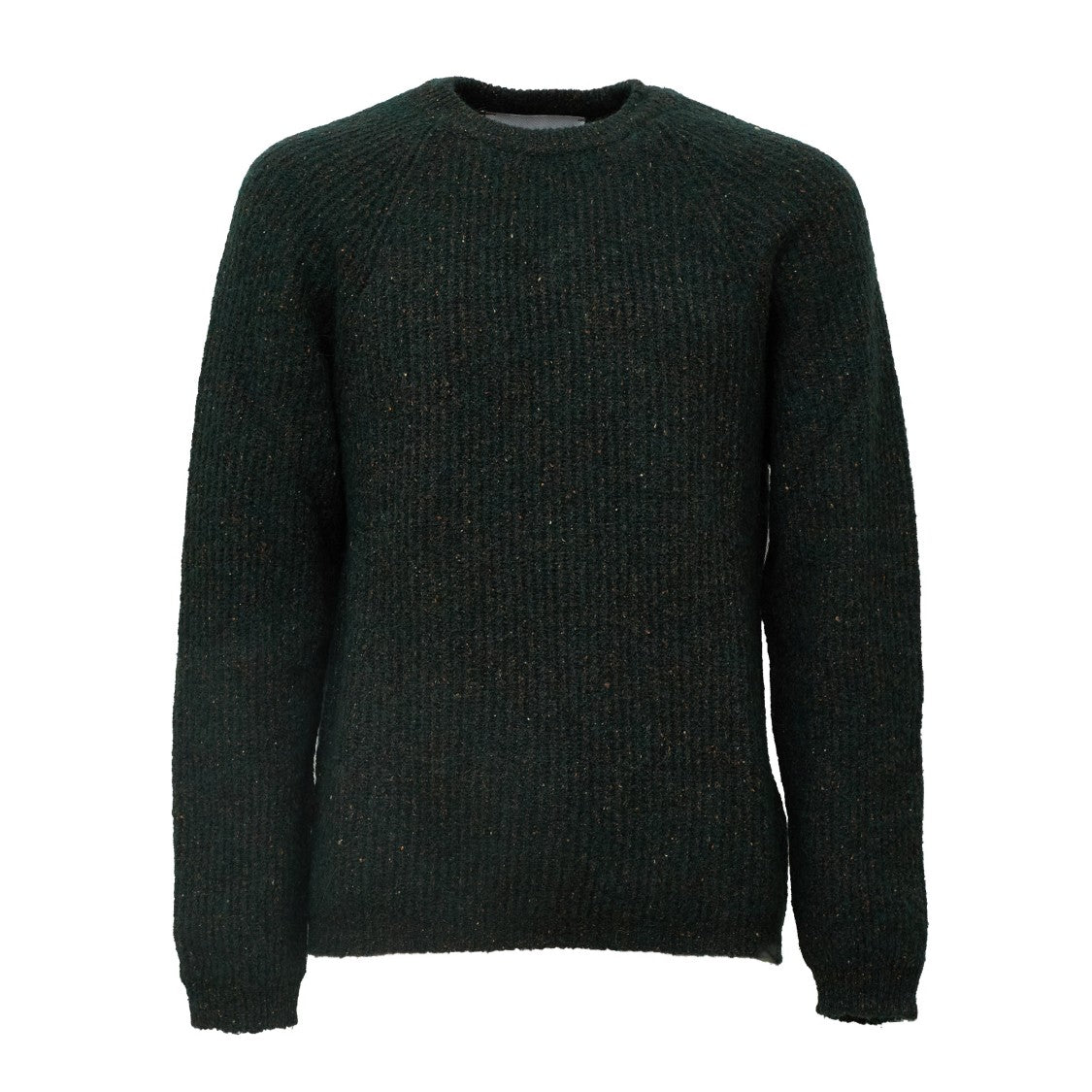 Amaranto Ribbed Knit Sweater With Raglan Sleeves And Embroidered Detail