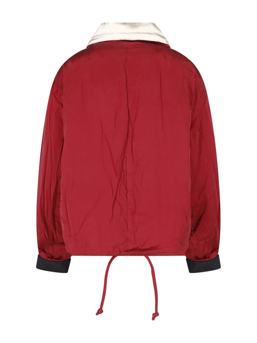 Isabel Marant Reversible Silk Satin Jacket With Padded Collar And Adjustable Hem
