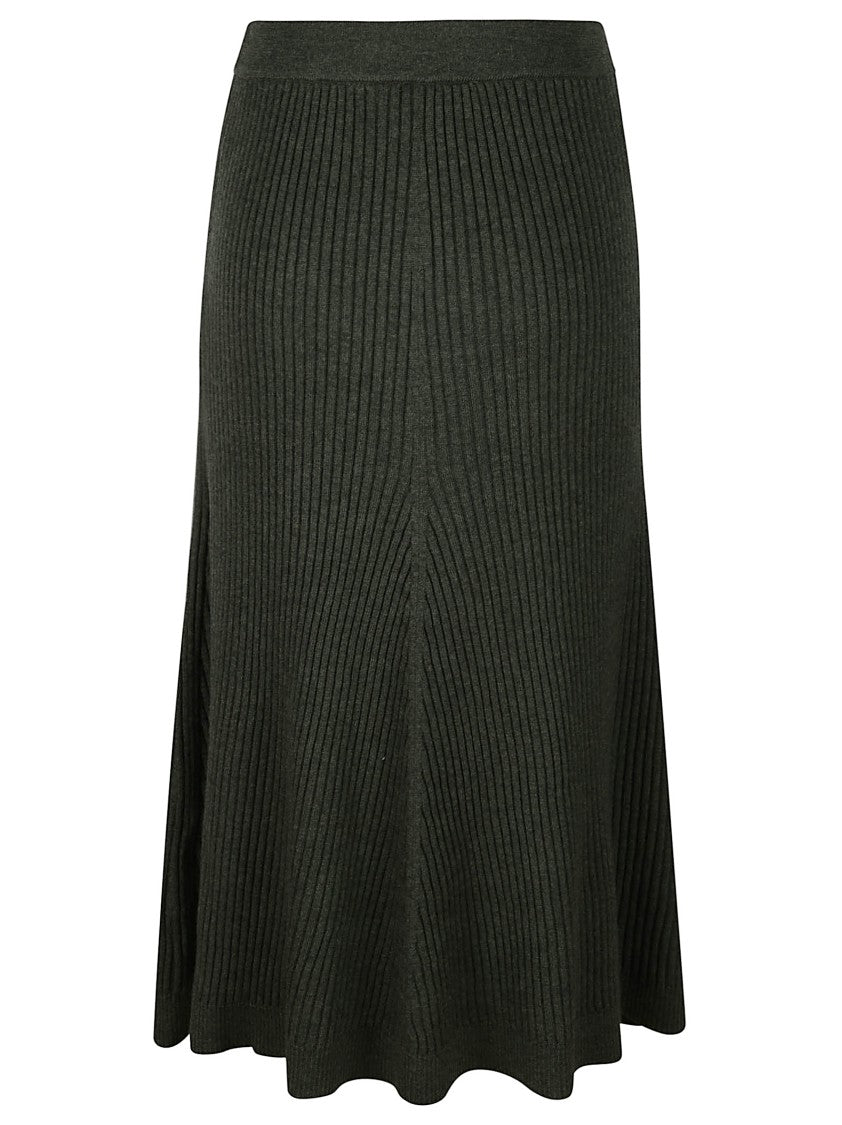 Victoria Beckham Ribbed Midi Skirt