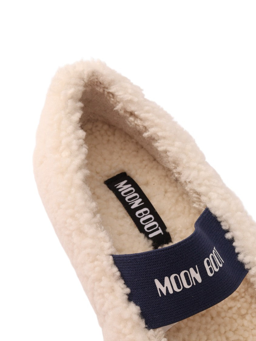 Moon Boot Mb Shearling Elastic Strap Flats
