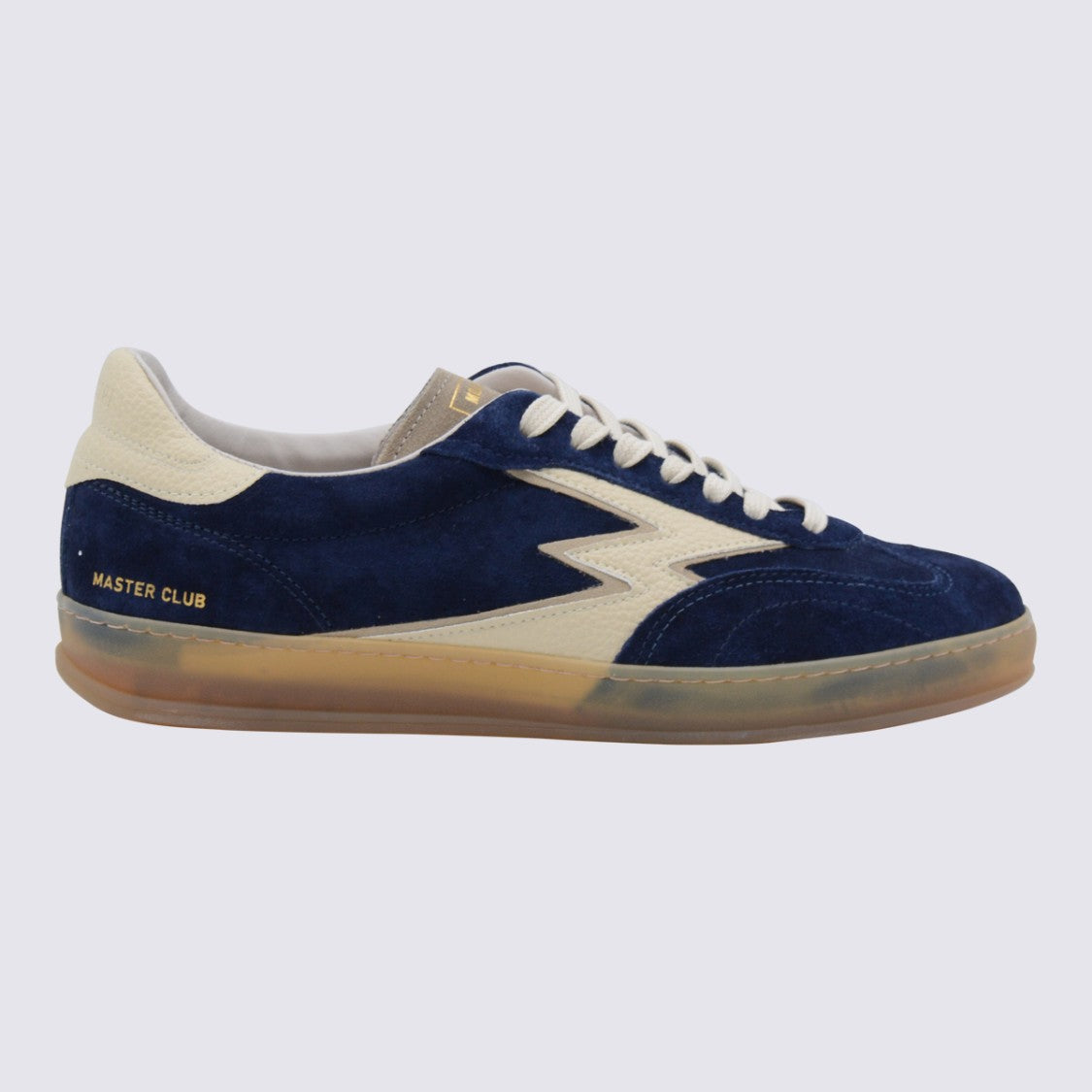 Moaconcept Navy Sneakers From Moaconcept Featuring Round Toe, Laces Fastening, Lateral Logo And Flat Rubber Sole.