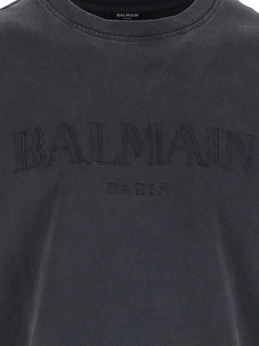 Balmain Logo T-Shirt – Grey