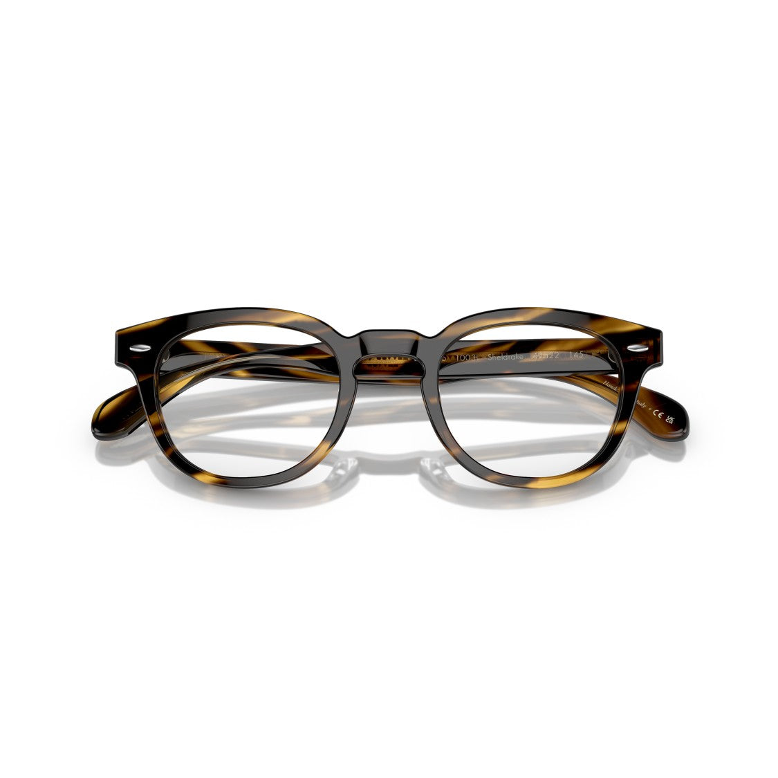 Oliver Peoples Round Tortoiseshell Acetate Eyeglasses With Keyhole Bridge
