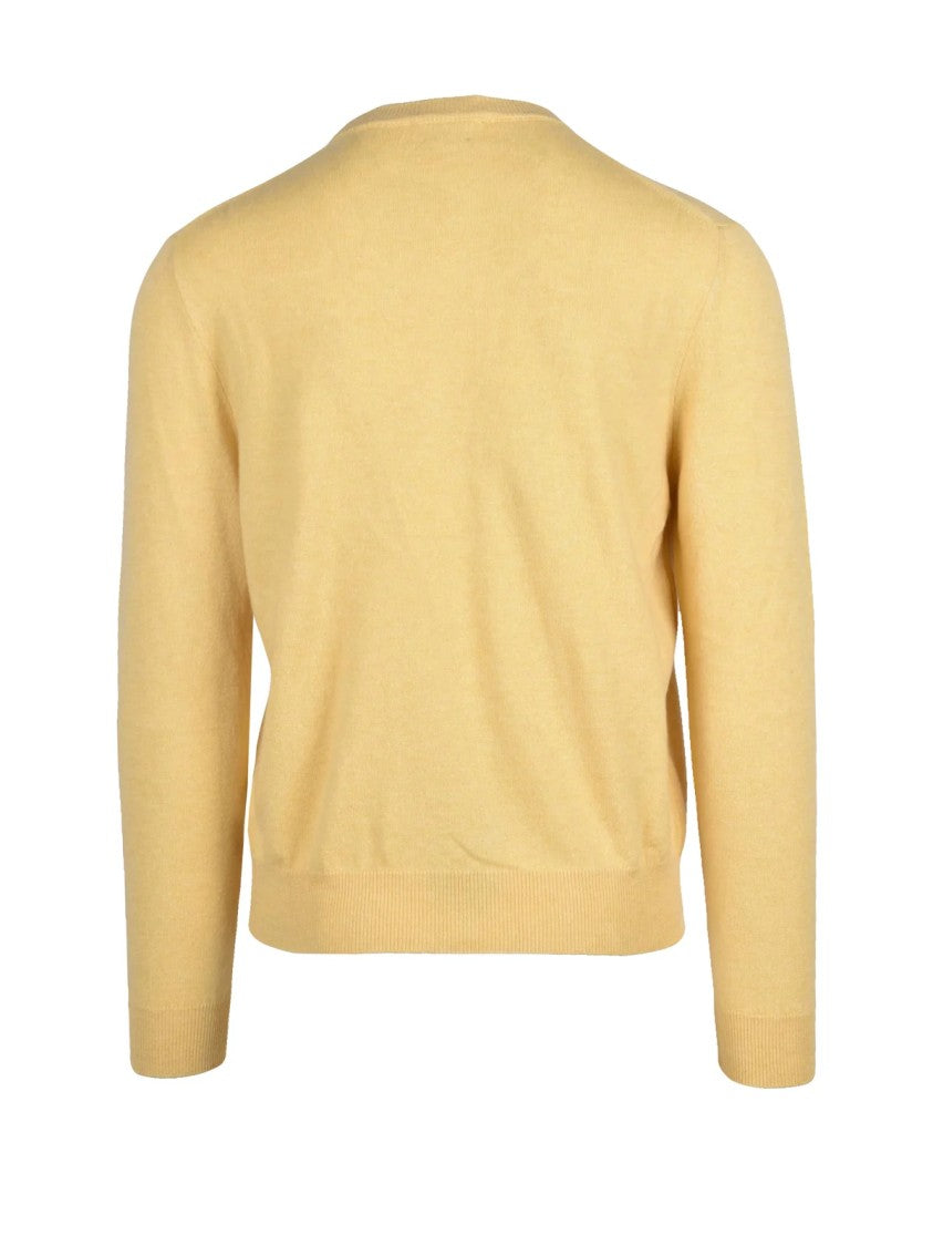 Daniele Fiesoli Finely Knit Cashmere Crewneck Sweater With Ribbed Cuffs