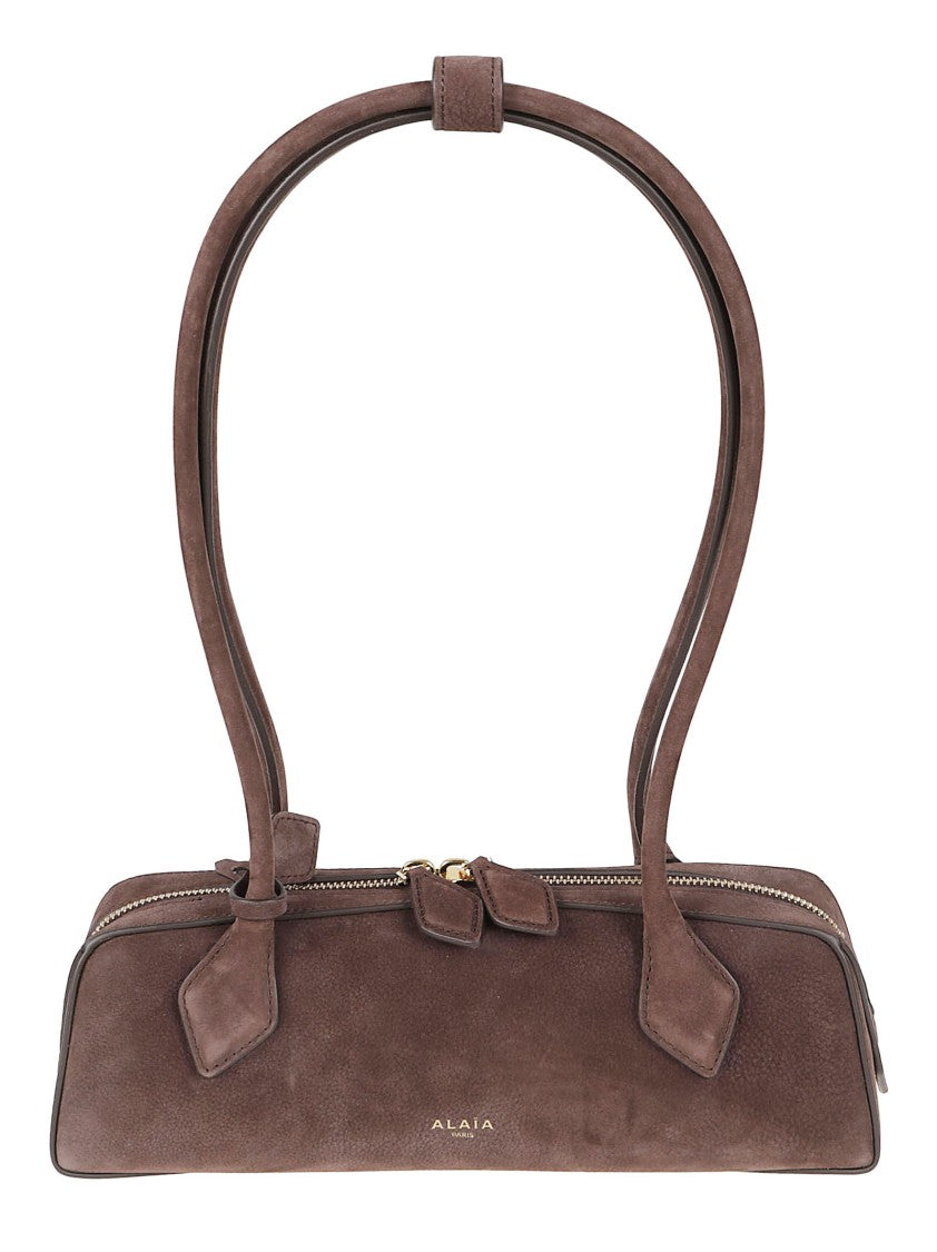 Alaïa Elongated Rectangular Leather Bag With Reinforced Handles