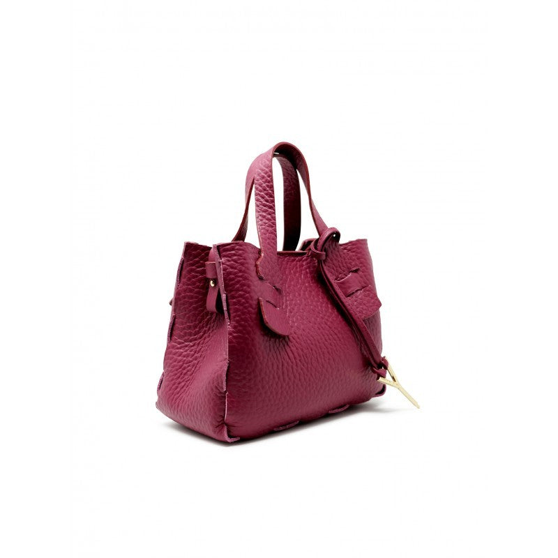 Elena Cardinali Bordeaux Leather Handbag