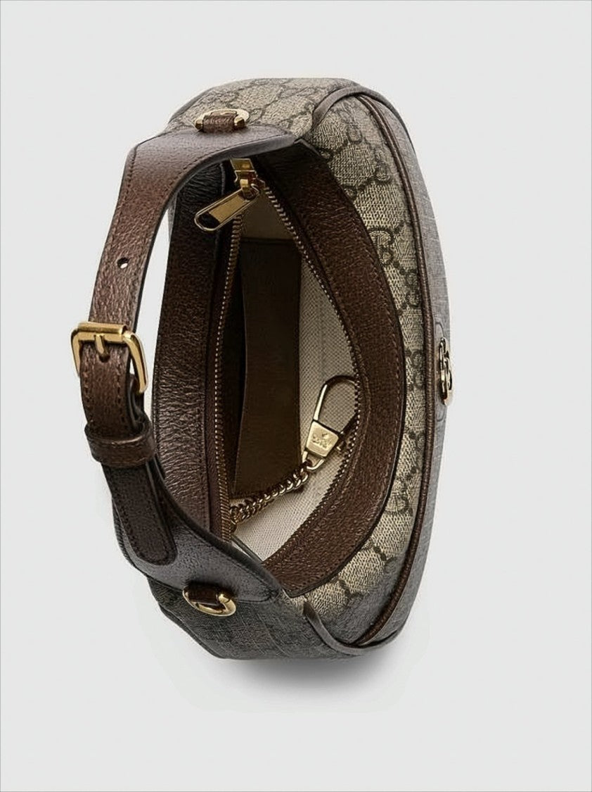 Gucci Crescent-Shaped Canvas Shoulder Bag