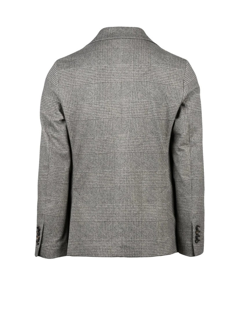 Circolo 1901 Checkered Cotton Stretch Jacket With Rounded Silhouette