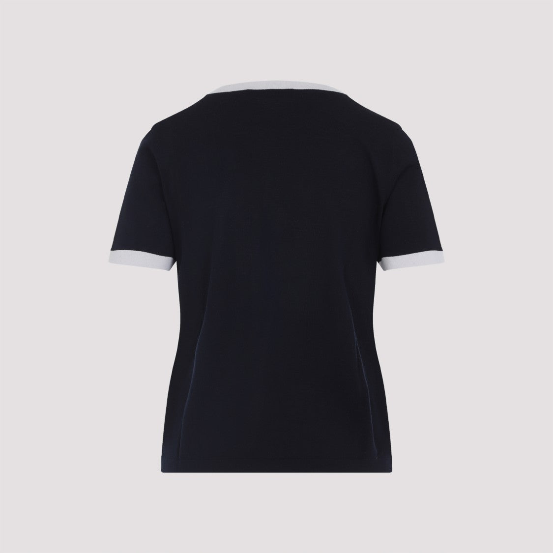 Max Mara Classic Black Virgin Wool T-Shirt