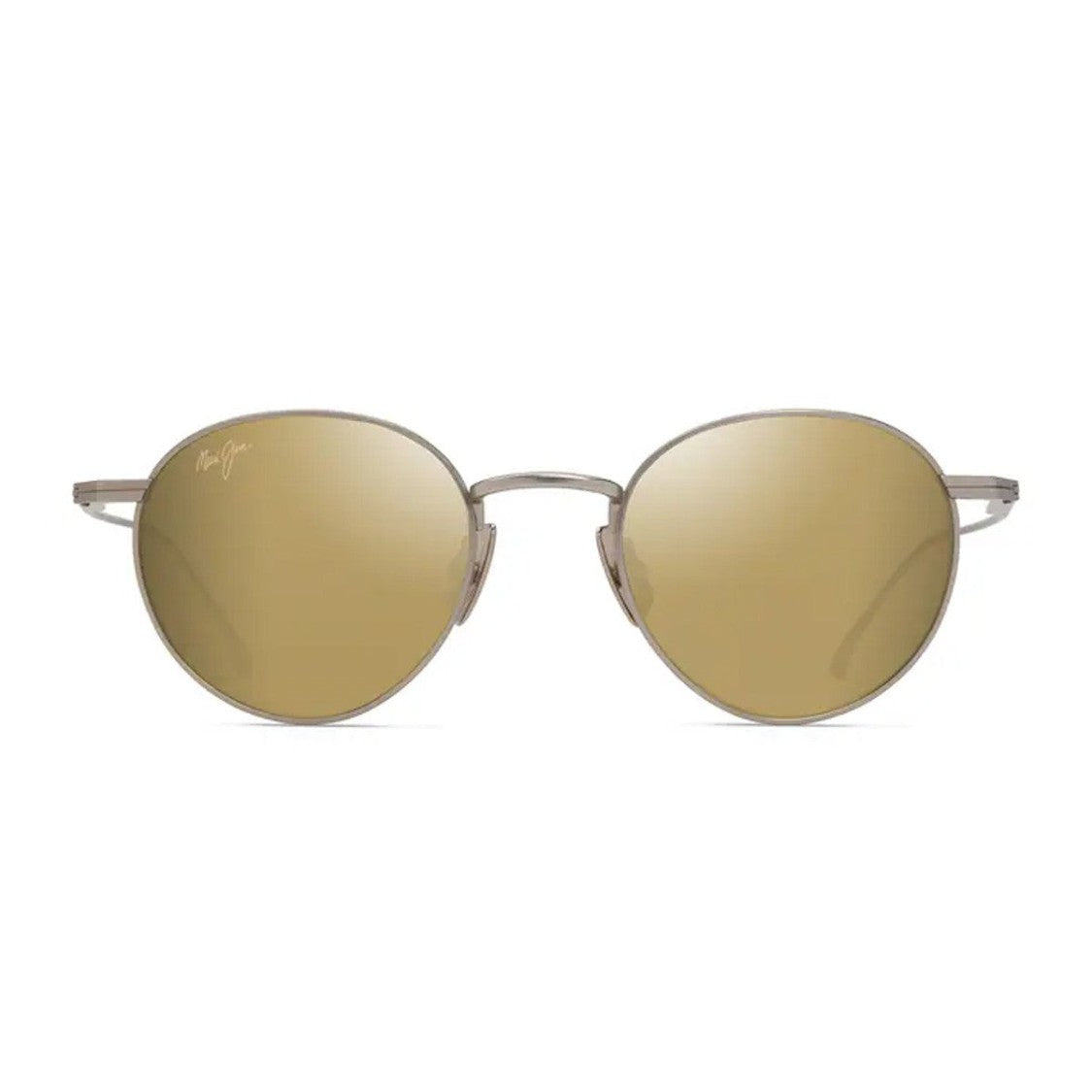 Maui Jim Matte Bronze Hawaii Glow Ka’Apeha Titanium Round Sunglasses