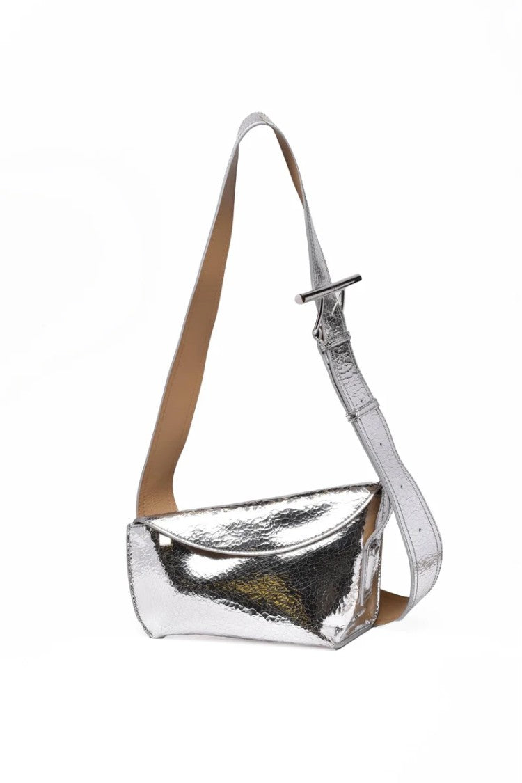 Alexander Mcqueen T-Bar Sling Shoulder Bag - Silver