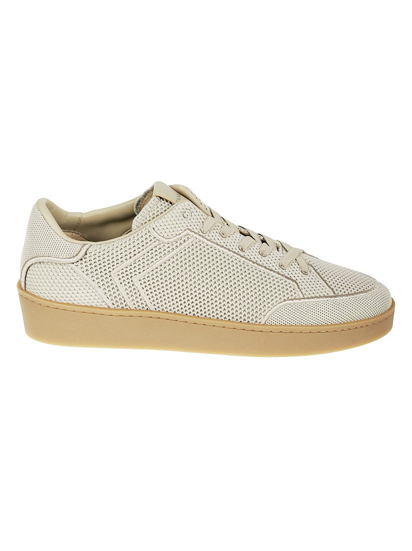 Canali Breathable Mesh Sneakers With Rubber Sole