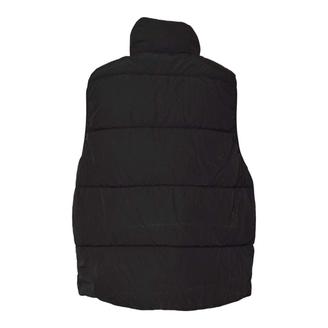 C.P. Company Sleeveless Puffer Jacket With High Collar And Embossed Logo