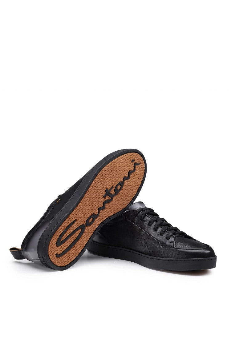 Santoni Lieve Smooth Leather Sneakers