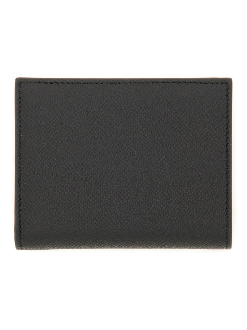 Ferragamo Textured Leather Wallet With Gold-Tone Gancini Clasp