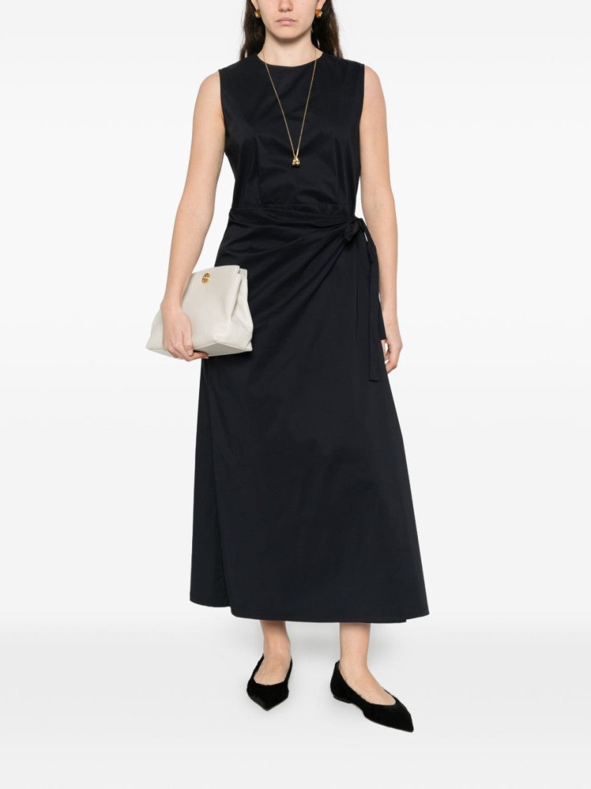 Aspesi Sleeveless Midi Dress With Side Tie And Cinched Waist