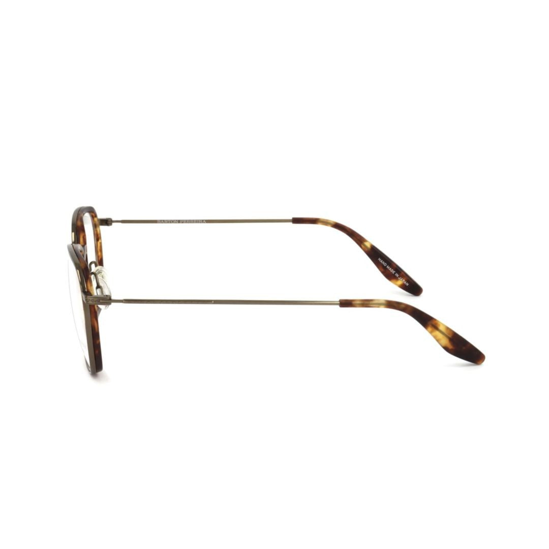 Barton Perreira Bp5044 481Ir Square Frame Tortoiseshell Acetate Eyeglasses With Metal Temples
