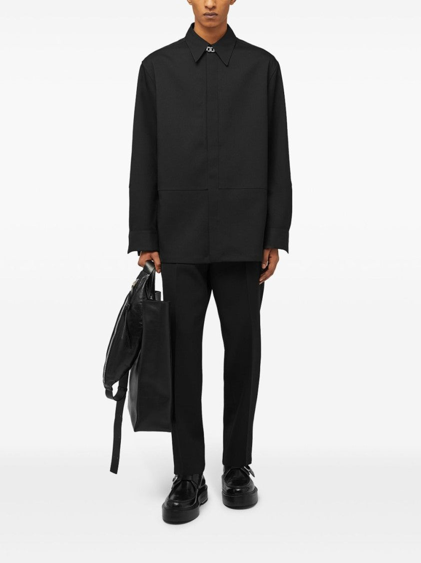 Jil Sander Refined Black Wool Tailored Trousers