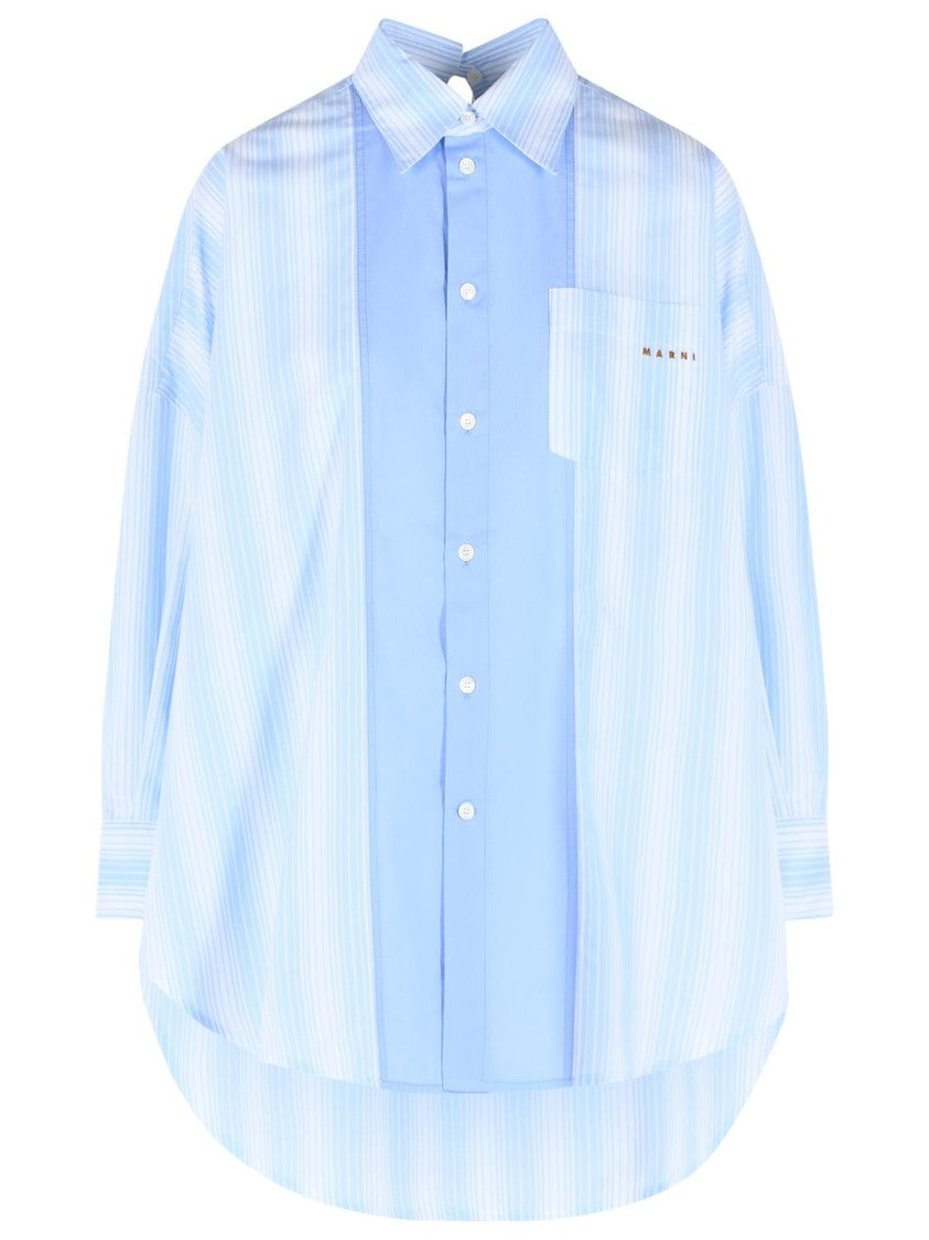 Marni Light Blue Cotton Poplin Shirt