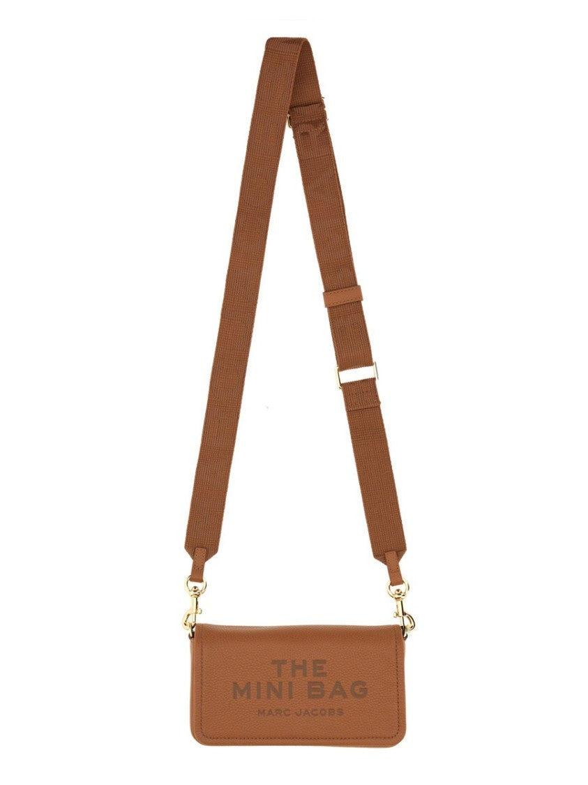 Marc Jacobs Textured Leather Rectangular Crossbody Bag With Gold-Tone Hardware