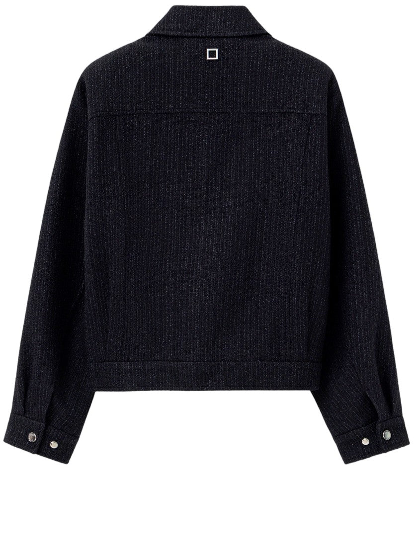 Wooyoungmi Stretch Wool-Blend Jacket With Classic Collar