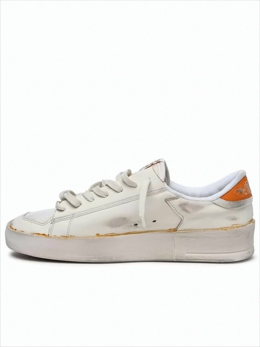 Golden Goose Distressed Vintage Low-Top Sneakers With Mixed Textures