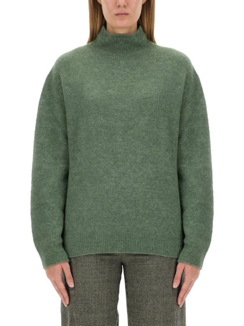 Alysi Relaxed-Fit Turtleneck Sweater With Dropped Shoulders