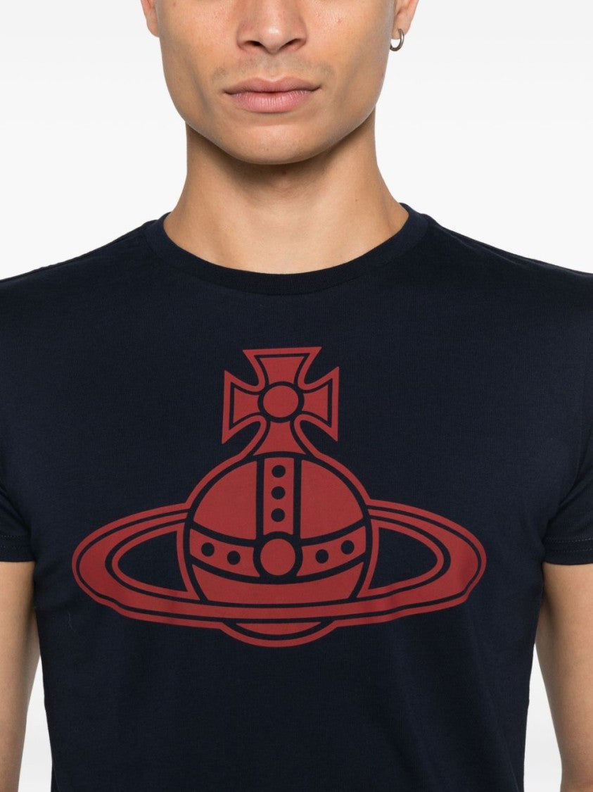 Vivienne Westwood Blue Bold Orb Graphic Crew Neck T-Shirt