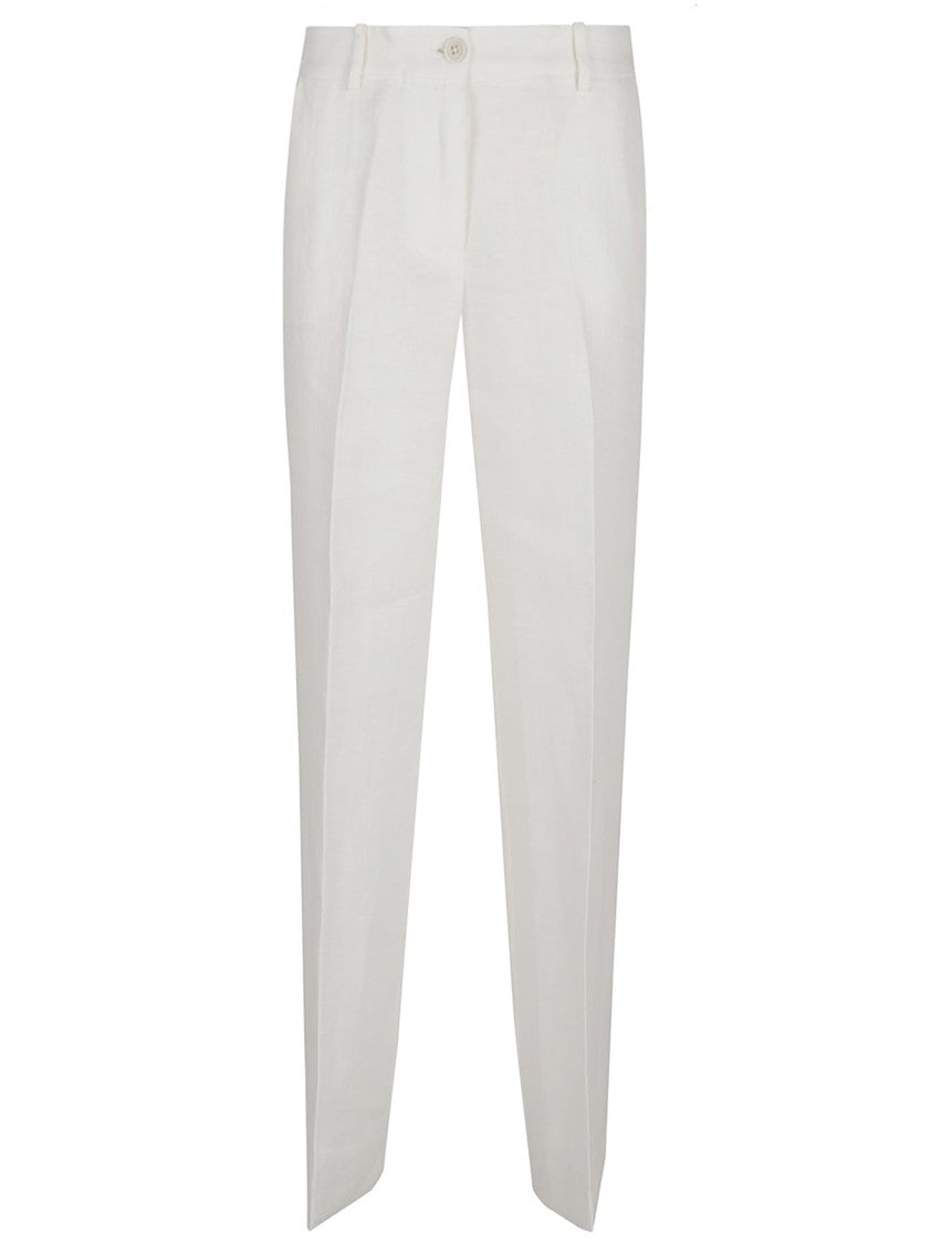 Parosh Tailored Linen Trousers With Straight Leg Silhouette