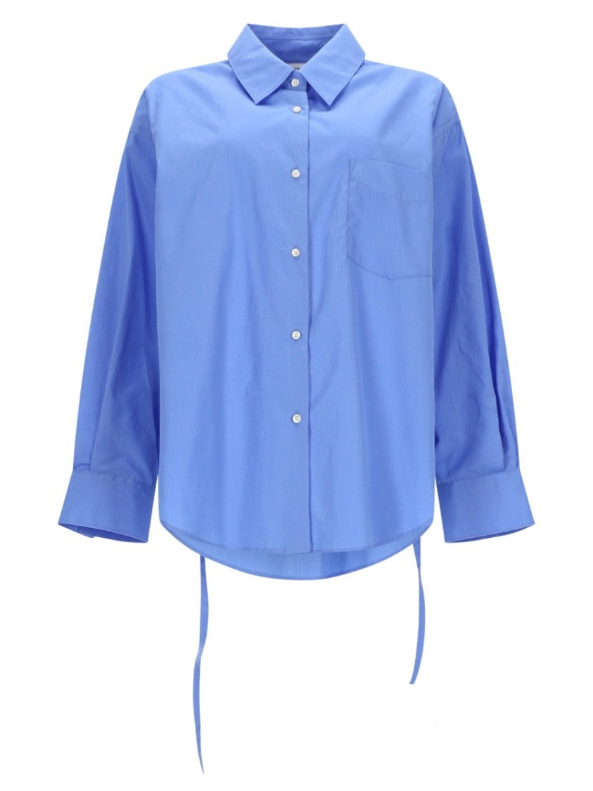 Aspesi Oversized Cotton Ties Collar Shirt