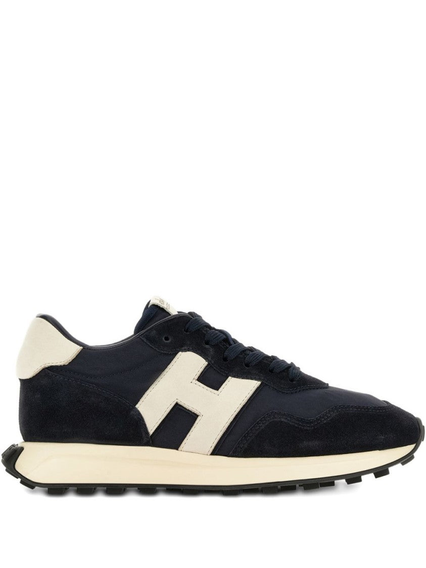 Hogan Low-Top Leather Sneakers With Contrasting Logo
