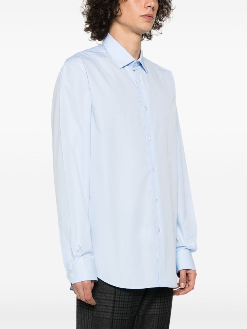 Paul Smith Light Blue Slim Fit Shirt With Artist Stripe Print
