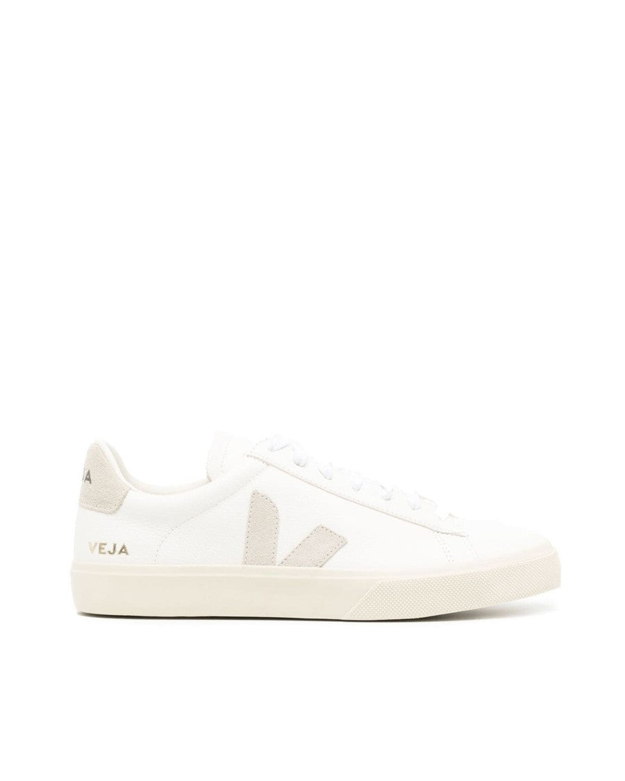 Veja White Campo Leather Sneakers