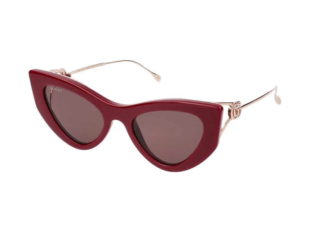 Gucci Burgundy Bold Cat-Eye Sunglasses