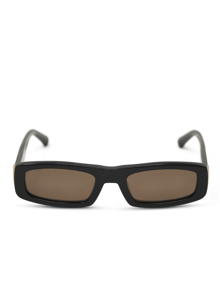 Ami Rectangular Frame Sunglasses With Glossy Finish