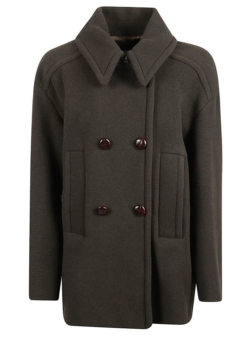 Isabel Marant Short 'Fiby' Coat In Wool Blend