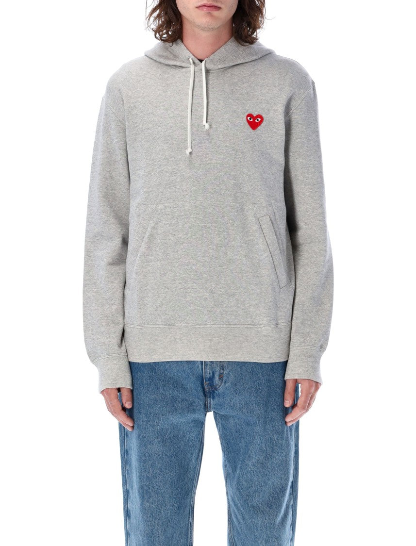 Comme Des Garçons Red Heart Patch Hoodie