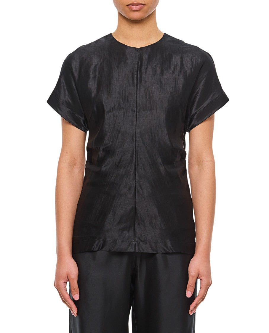 Loulou Studio Fitted Short-Sleeved Blouse