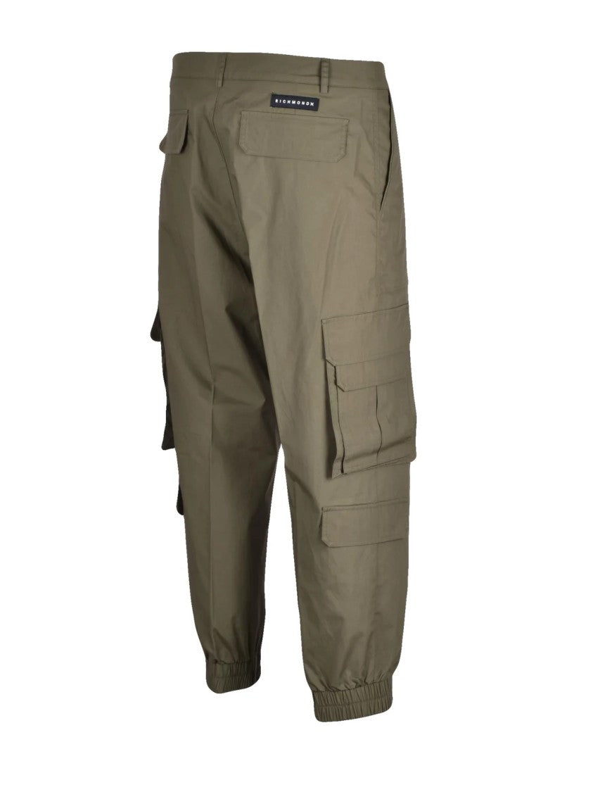 Richmond X Richmond X Cotton Cargo Trousers - Military Green